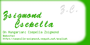 zsigmond csepella business card